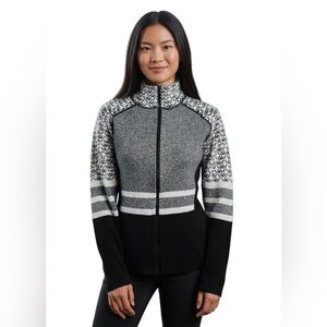 Title Nine cabin core, athleisure Zip-Up high neck Nordic sweater jacket